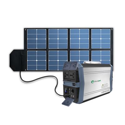 Sunpal 500 w 145600 mah banco de energia solar portátil de grande capacidade mini gerador solar para acampamento selvagem